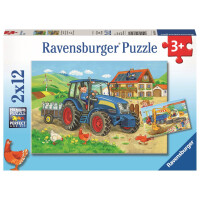 Ravensburger - Baustelle und Bauernhof, 2 x 12 Teile
