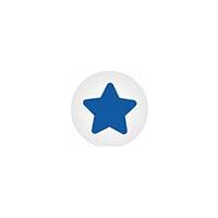Clickhalbperle weiß mit blauen Stern