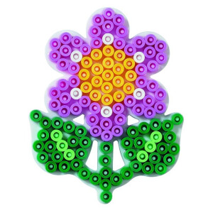 Hama Bügelperlen midi Stiftplatte Motiv kleine Blume weiß (VE10)