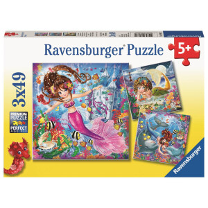 Ravensburger - Bezaubernde Meerjungfrauen, 3 x 49 Teile