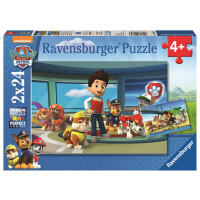 Ravensburger Kinderpuzzle - 09085 Hilfsbereite Spürnasen - Puzzle für Kinder ab 4 Jahren, Paw Patrol Puzzle mit 2x24 Teilen
