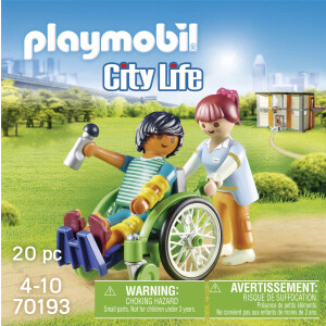 PLAYMOBIL 70193 - City Life - Patient im Rollstuhl