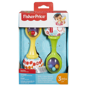 Fisher-Price Babys Rumba-Rasseln mit Stoff, Baby-Spielzeug, Greifling