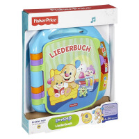 Fisher-Price Lernspaß Liederbuch (blau), Baby-Spielzeug mit Musik, Lernspielzeug