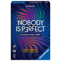Ravensburger 26846 - Nobody is perfect Extra Edition - Kommunikatives Kartenspiel für die ganze Familie, Spiel für Erwachsene und Jugendliche ab 14 Jahren, für 3-6 Spieler