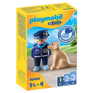 PLAYMOBIL 70408 - 1.2.3 - Polizist mit Hund