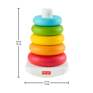 Fisher-Price Eco Farbring Pyramide, Stapelspiel, 100%...