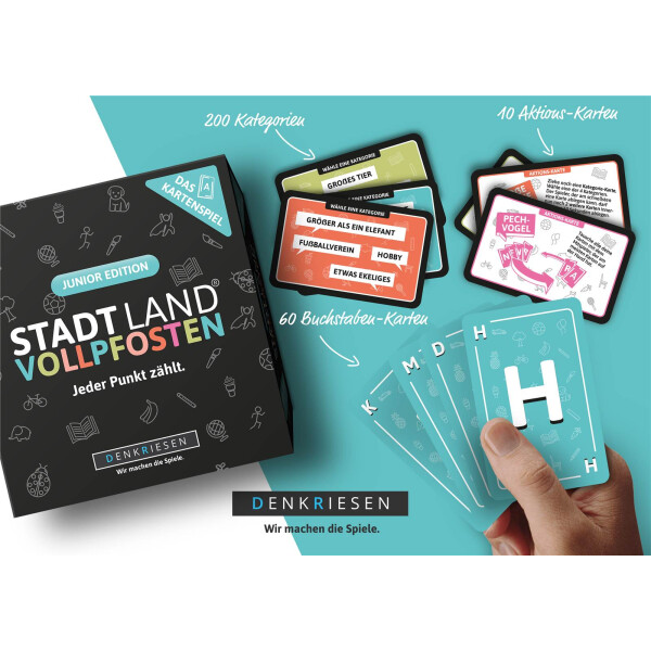 STADT LAND VOLLPFOSTEN - Das Kartenspiel - Junior Edition