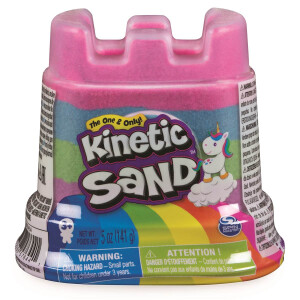 Kinetic Sand 6059188 - Regenbogen Einhorn Behälter mit 141 g Kinetic Sand