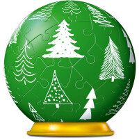 Ravensburger 3D Puzzle-Ball Weihnachtskugel Tannenbaum 11270  – kleine Deko-Kugel aus dreidimensionalen Puzzleteilen - für weihnachtlich gestimmte Erwachsene und Kinder ab 6 Jahren