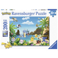 Ravensburger Kinderpuzzle - 12840 Schnapp sie dir alle! - Pokémon-Puzzle für Kinder ab 8 Jahren, mit 200 Teilen im XXL-Format