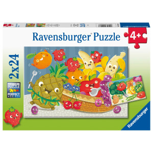 Ravensburger Kinderpuzzle - Freche Früchte - 2x24...
