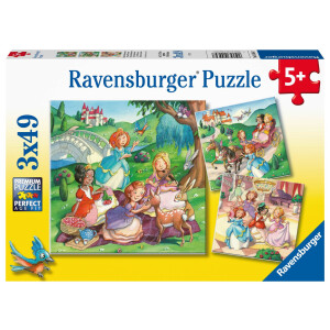 Ravensburger Kinderpuzzle - Kleine Prinzessinnen - 3x49...