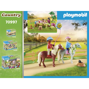 PLAYMOBIL 70997 - Country - Bauernhof - Kindergeburtstag auf dem Ponyhof