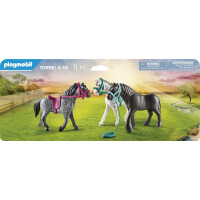 PLAYMOBIL 70999 - Country - Bauernhof - 3 Pferde: Friese, Knabstrupper & Andalusier
