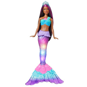Barbie  Brooklyn Zauberlicht Meerjungfrau Puppe (leuchtet), Barbie Dreamtopia