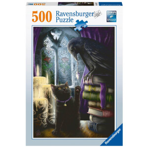 Ravensburger - Rabe und Katze im Turmzimmer, 500 Teile