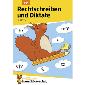 Deutsch 3. Klasse Übungsheft - Rechtschreiben und Diktate. Ab 8 Jahre.