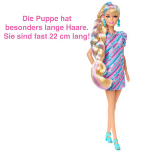 Barbie Totally Hair Puppe (blond/bunte Haare) inkl. Styling-Zubehör