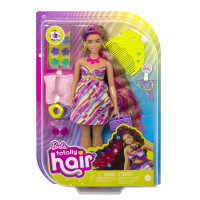 Barbie Totally Hair Puppe (blond/pinke Haare) inkl. Styling-Zubehör