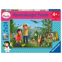 Ravensburger Kinderpuzzle 05672 - Heidis Abenteuer - 2x24 Teile Heidi Puzzle für Kinder ab 4 Jahren