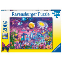Ravensburger Kinderpuzzle - 13291 Kosmische Stadt - 200 Teile Puzzle für Kinder ab 8 Jahren