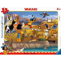Ravensburger Kinderpuzzle 05698 - Mit Freunden im Freien spielen - 35 Teile Yakari Rahmenpuzzle für Kinder ab 4 Jahren
