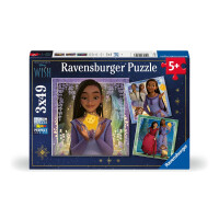 Ravensburger Kinderpuzzle 05702 - Ashas Wunsch - 3x49 Teile Disney Wish Puzzle für Kinder ab 5 Jahren