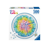 Ravensburger Puzzle 17349 - Circle of Colors Rainbow Cake - 500 Teile Rundpuzzle für Erwachsene und Kinder ab 12 Jahren