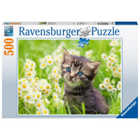 Ravensburger Puzzle 17378 Kätzchen in der Wiese - 500 Teile Puzzle für Erwachsene und Kinder ab 12 Jahren
