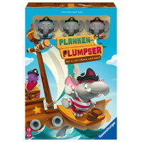 Ravensburger Kinderspiel 22342 - Planken-Plumpser - Wer zu viel riskiert, wird nass!! - Ein spannungsreiches Spiel für 2 bis 4 Kinder ab 5 Jahren