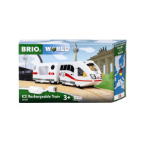 BRIO World – 36088 Trains of the World ICE Akkureisezug | Akku-betriebene Spielzeuglok für Kinder ab 3 Jahren