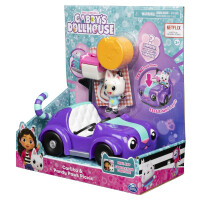 Gabby’s Dollhouse, Carlita-Spielzeugauto mit Pandy Paws Figur