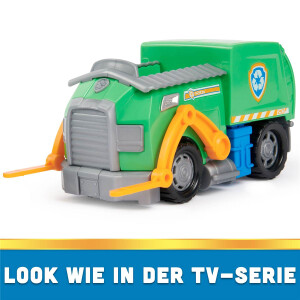 Paw Patrol, Recycling-Truck mit  Rocky-Figur (Sustainable Basic Vehicle/Basis Fahrzeug)