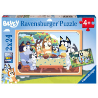 Ravensburger Kinderpuzzle 05711 - Auf gehts! -  2x24 Teile Bluey Puzzle für Kinder ab 4 Jahren