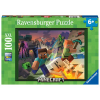 Ravensburger Kinderpuzzle 13333 - Monster Minecraft -  100 Teile XXL Minecraft Puzzle für Kinder ab 6 Jahren