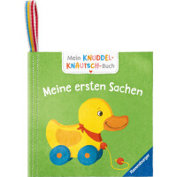 Mein Knuddel-Knautsch-Buch: Meine ersten Sachen, weiches Stoffbuch, waschbares Badebuch, Babyspielzeug ab 6 Monate