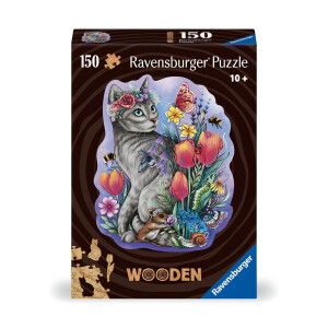 Ravensburger WOODEN Puzzle 12000757 - Frühlingskatze...