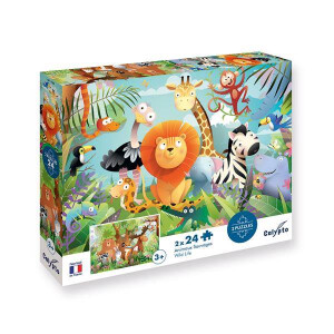 Tiere 2x24 Teile Puzzle