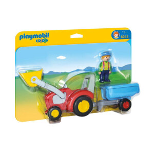 PLAYMOBIL 1.2.3 - 6964 Traktor mit Anhänger