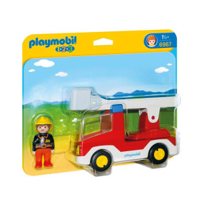 PLAYMOBIL 6967 - 1 2 3 Playmobil - Feuerwehrleiterfahrzeug