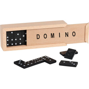 Dominospiel im Holzkasten