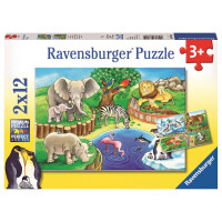 Ravensburger - Tiere im Zoo, 2 x 12 Teile