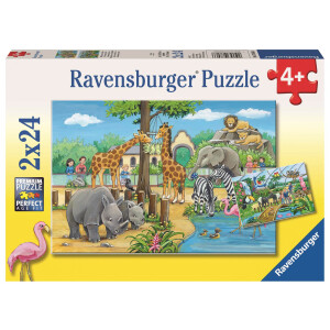Ravensburger - Willkommen im Zoo, 2 x 24 Teile