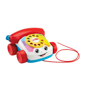 Mattel - Fisher-Price Plappertelefon, Baby Spielzeug-Telefon, Nachzieh-Spielzeug, Nachziehtier